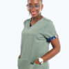 Molly Ladies Roll-up Sleeve Scrub Tops - Thumbnail Image 1