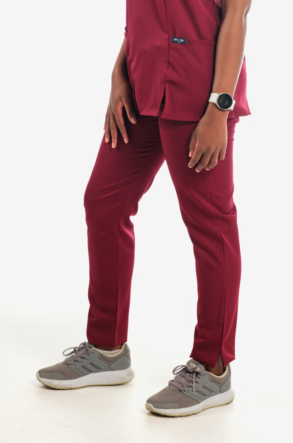 Milla Ladies Elasticated Scrub Pants - Maroon, 4XL