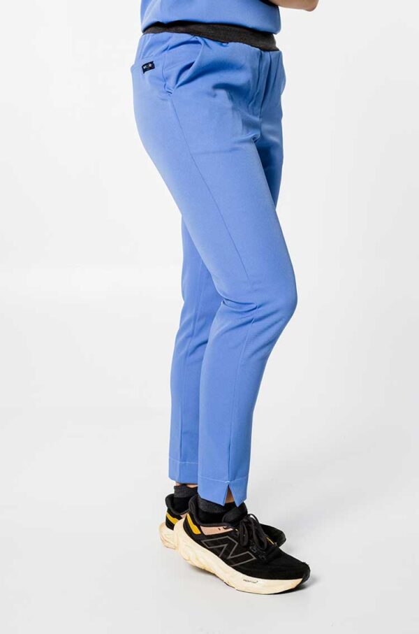 Yoda Ladies Scrub Pants with Band - Periwinkle, XXS