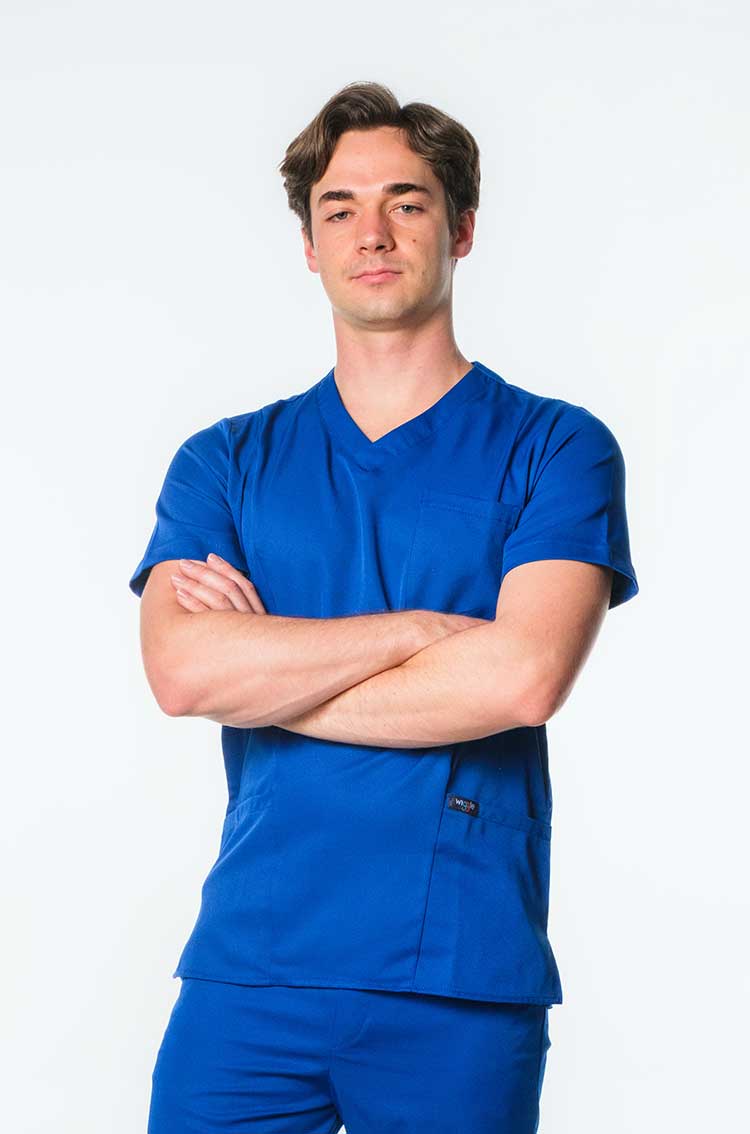Kingsley Mens V-neck Scrub Tops - Image 1