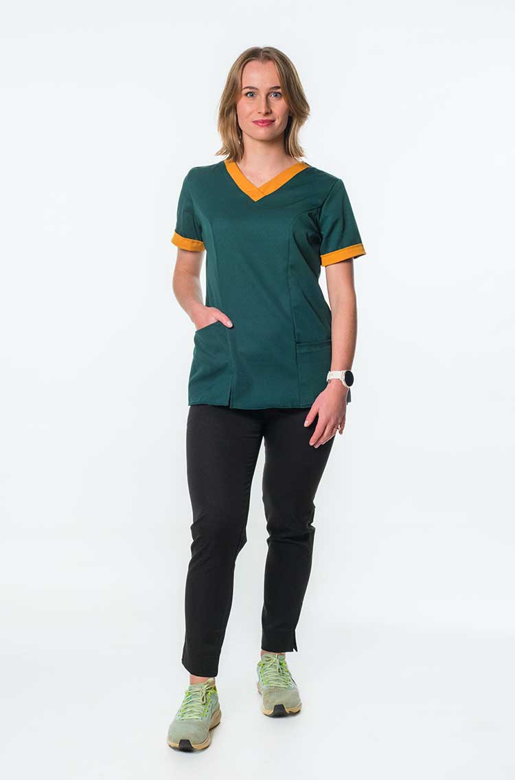 <b>Green & Gold</b> Scrubs (Ladies) - Image 2