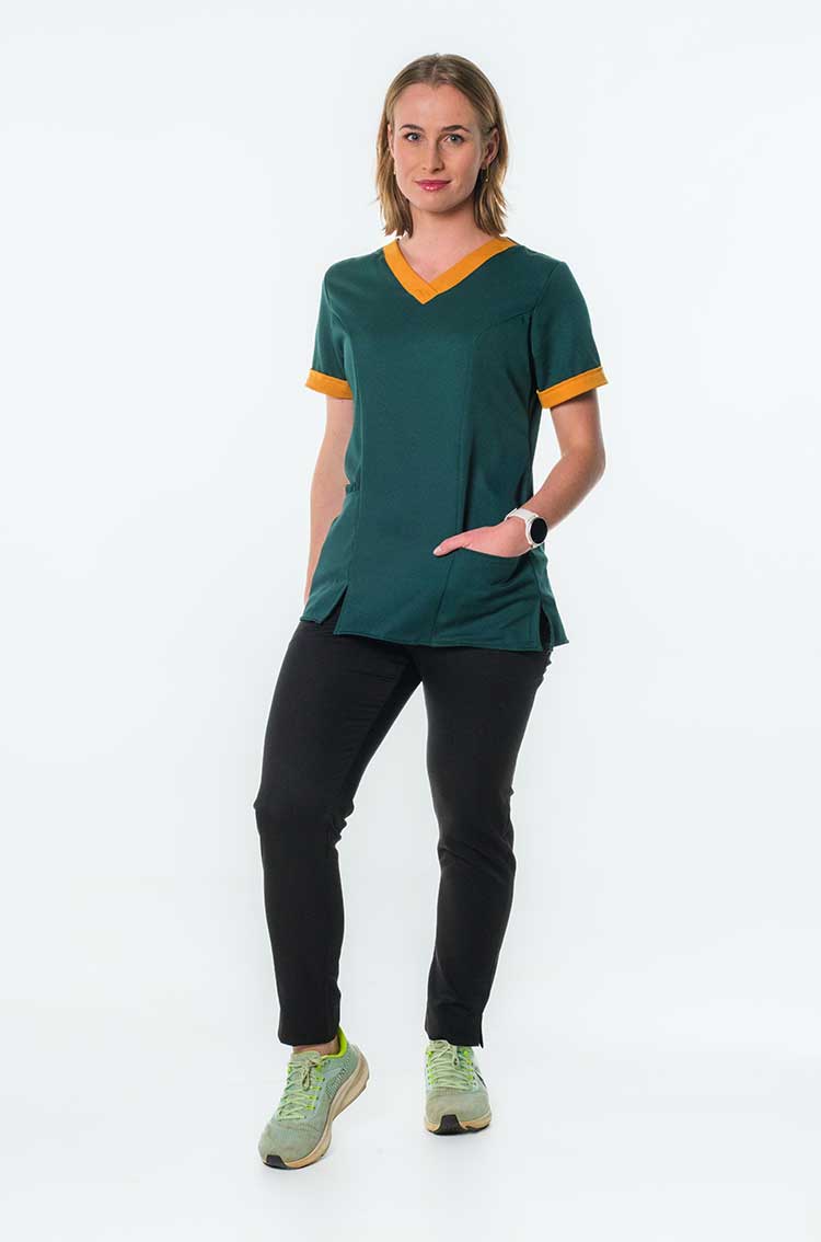 <b>Green & Gold</b> Scrubs (Ladies) - Image 3