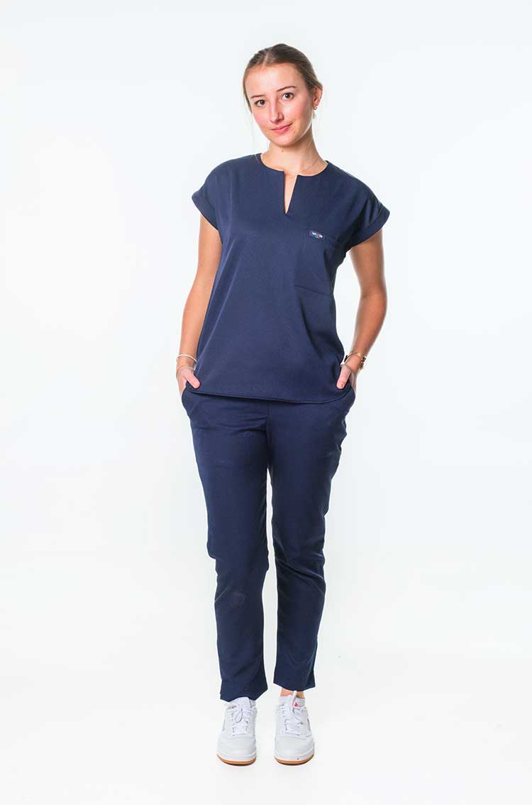 Lola Ladies Tuck-in Scrub Top - Image 2