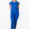 Luna Cuffed Sleeve Tuck-In Scrub Top - Thumbnail Image 2