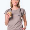 Luna Cuffed Sleeve Tuck-In Scrub Top - Thumbnail Image 1