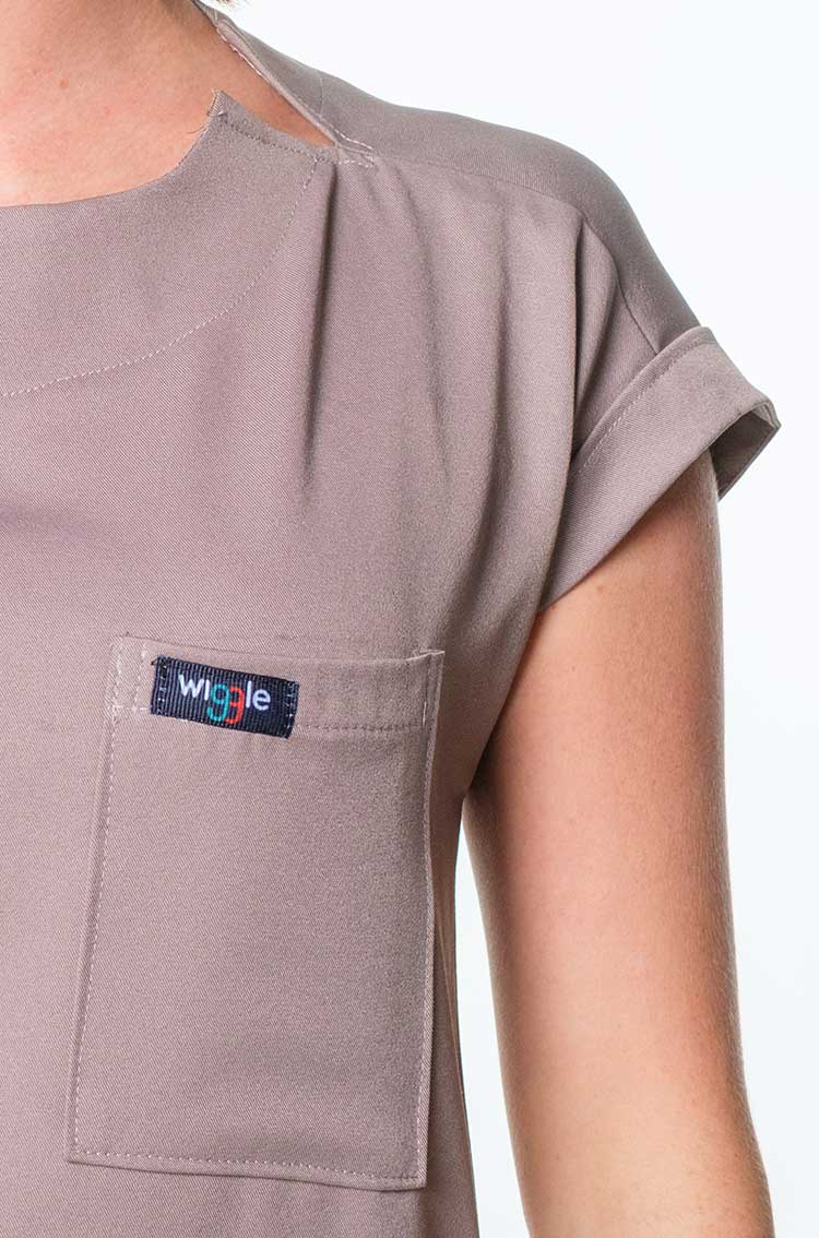 Luna Cuffed Sleeve Tuck-In Scrub Top - Image 4