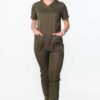 Milla Ladies Elasticated Scrub Pants - Thumbnail Image 2