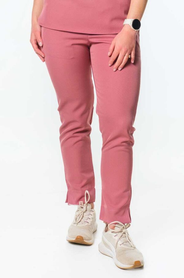 Milla Ladies Elasticated Scrub Pants - Rusty Rose, 4XL