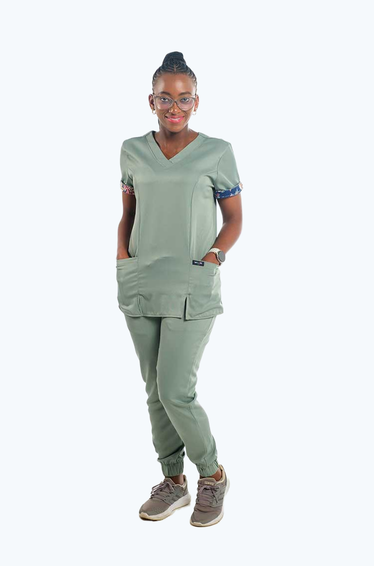 <b>Molly</b> Ladies Roll-up Sleeve Scrub Tops - Image 2