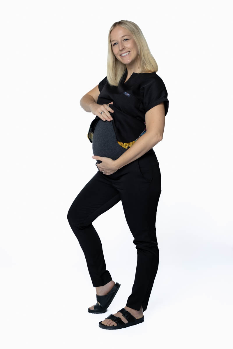 <b>Maternity Yoda</b> Soft-B Mid-Rise Fitted Scrub Pants - Image 3