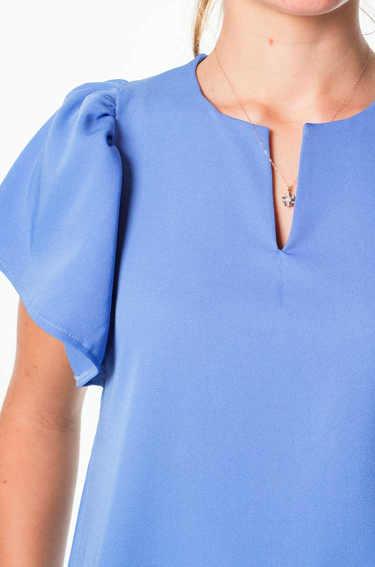 Sunny Frilly Sleeved Tuck-in Scrub Top - Image 5