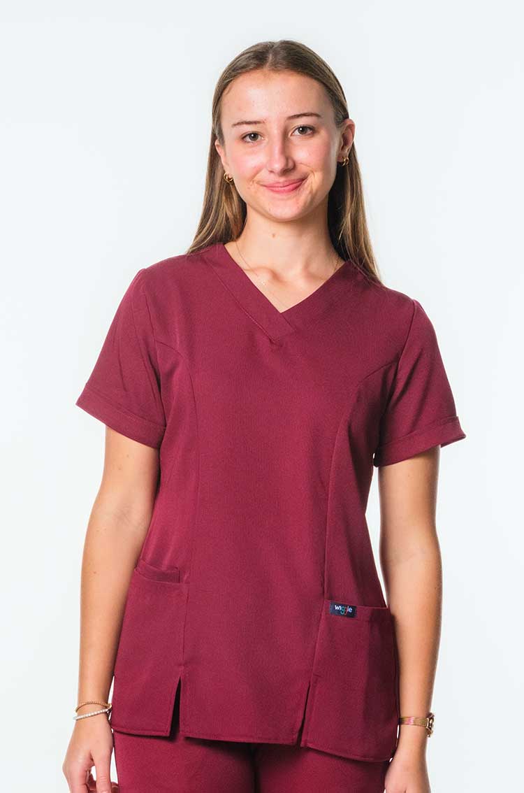 Vega Ladies Cuffed Sleeved V-Neck - Image 1