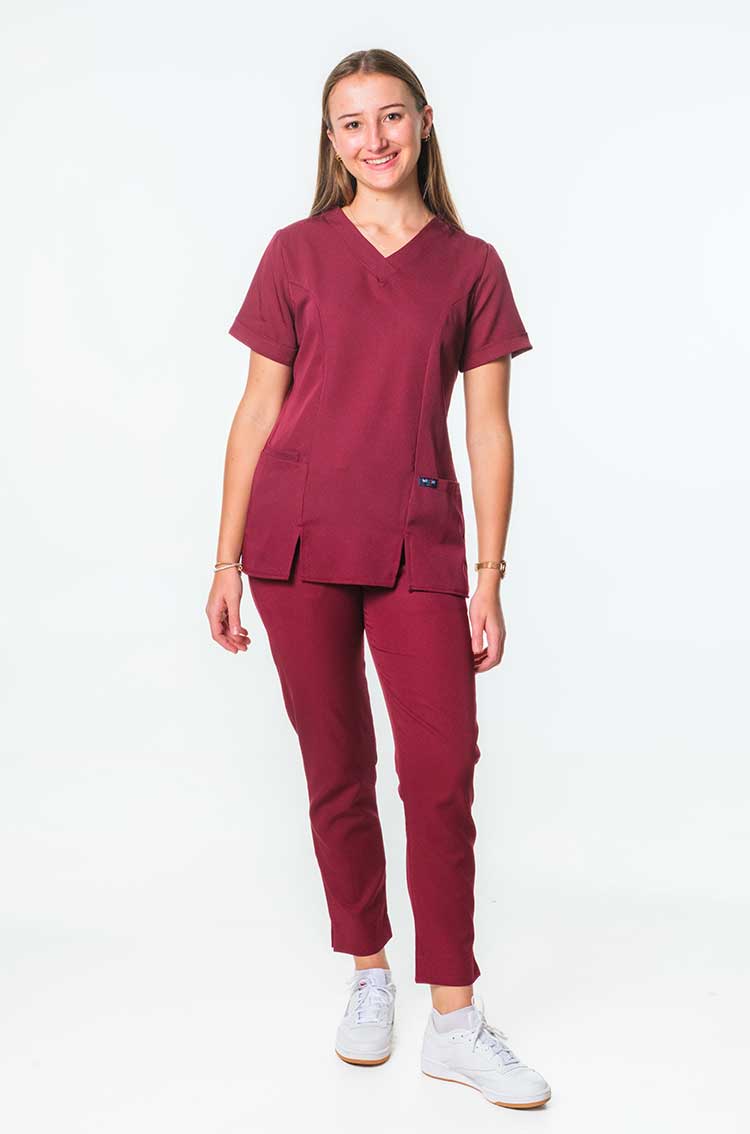 Vega Ladies Cuffed Sleeved V-Neck - Image 2