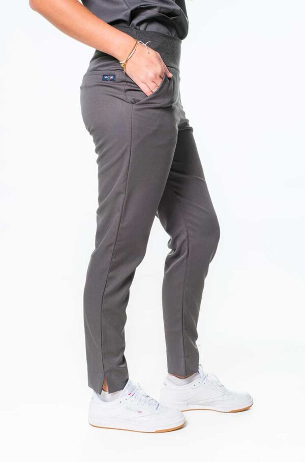 Yoda Ladies Scrub Pants with Band - Charcoal, 4XL