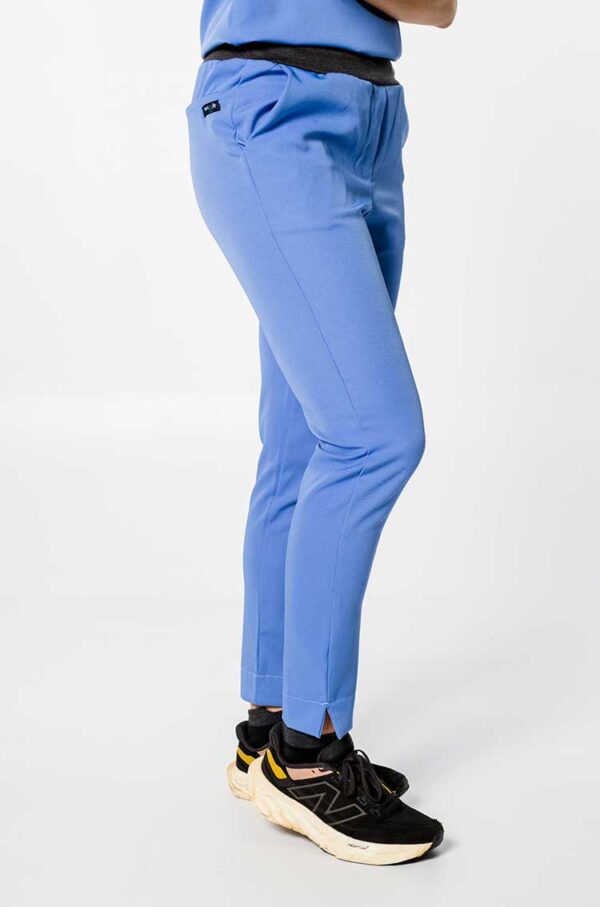 Yoda Ladies Scrub Pants with Band - Periwinkle, XXS