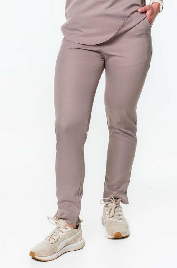 Yoda Ladies Scrub Pants with Band - Silver, 4XL