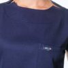 <b>Luna</b> Cuffed Sleeve Tuck-In Scrub Top - Thumbnail Image 3