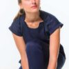 <b>Luna</b> Cuffed Sleeve Tuck-In Scrub Top - Thumbnail Image 5